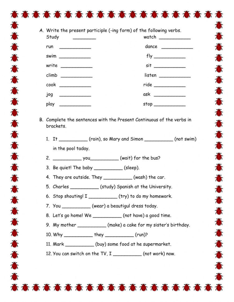 30++ present progressive spanish worksheet