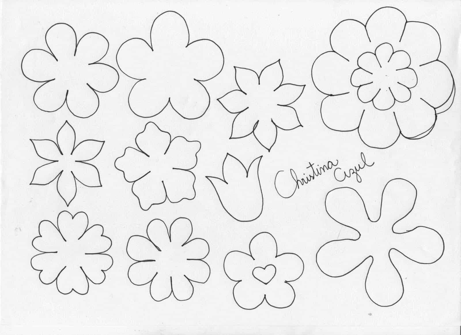 pix Moldes De Flores Para Imprimir Y Recortar En Foami patrones de flores de goma eva para