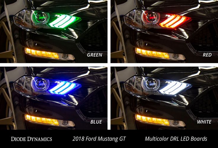 Diode Dynamics 2018 2019 Ford Mustang Multicolor Drl Led Boards Function Factory Performance