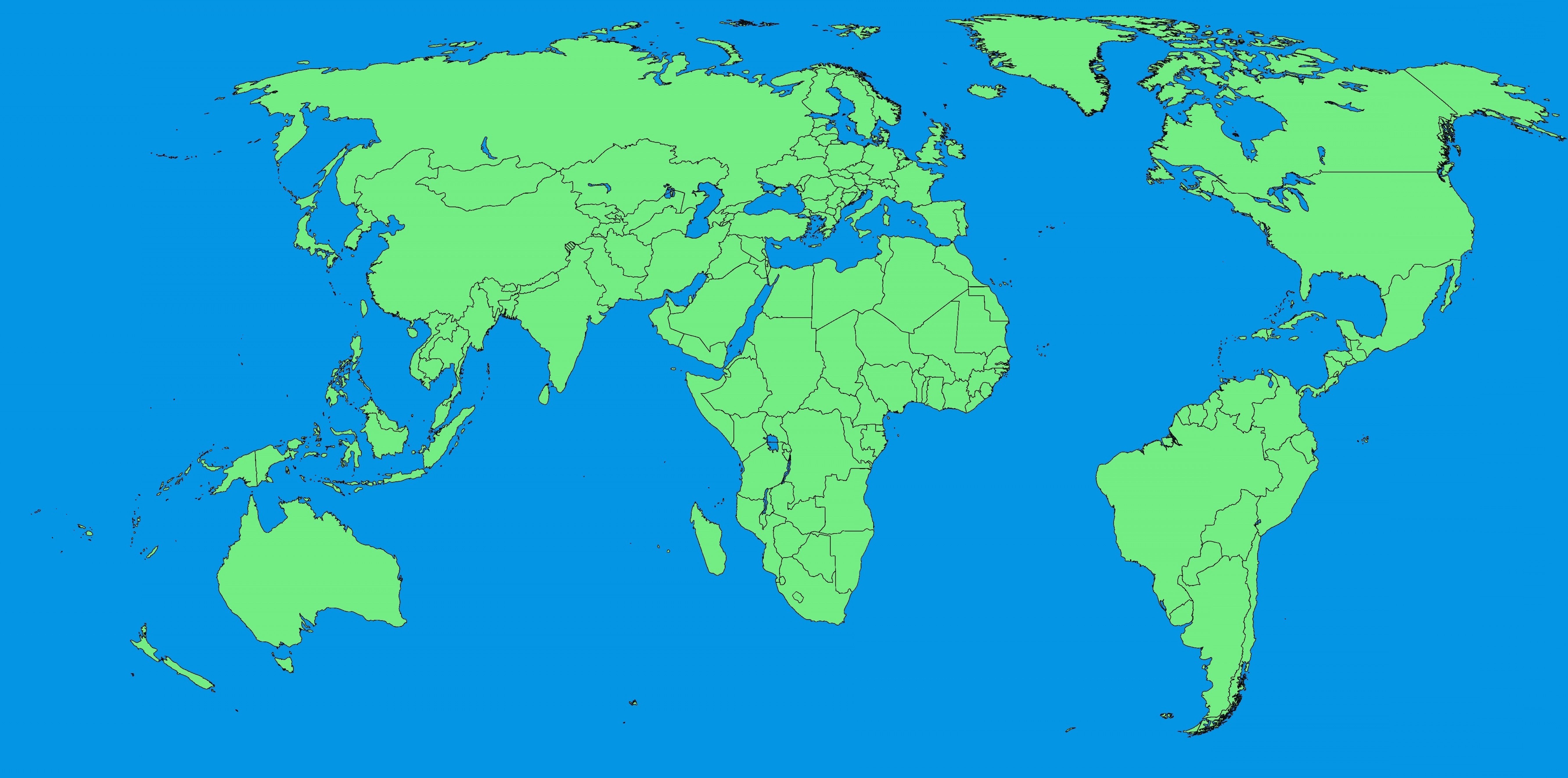 Simple Map Of World Simple World Map Vector 13 