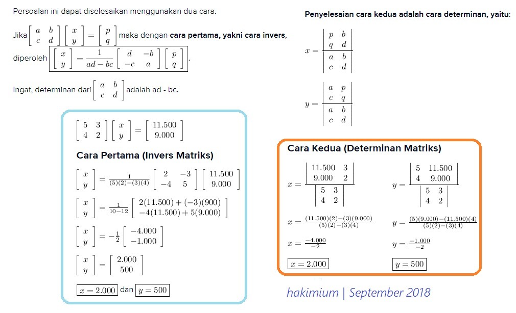 Soal Matriks Kelas 11 Sma Ma 2021 Dan Kunci Jawabannya 