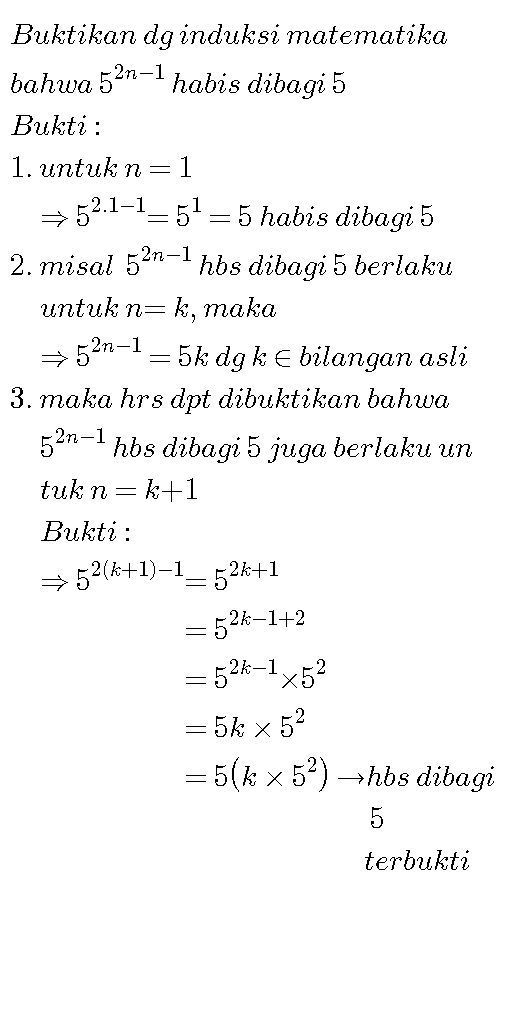 Soal Jawab Induksi Matematika Dapat Dibagi 5 March 3 2021 by admin.