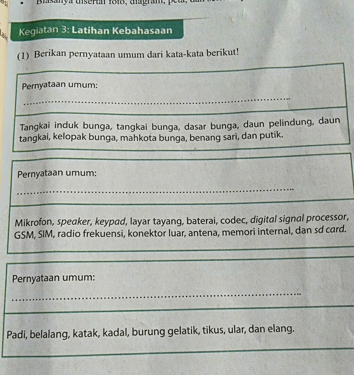 Berikan Pernyataan Umum Dari Kata Kata Berikut Brainly Co Id Berikan pernyataan umum dari kata-kata berikut.