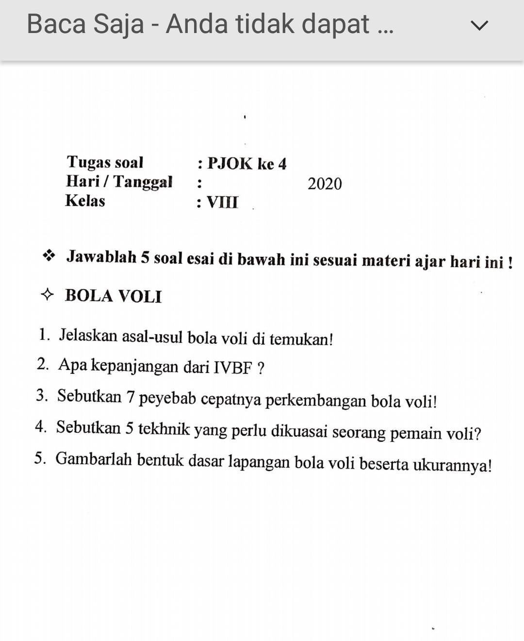 12+ apa kepanjangan dari pbvsi