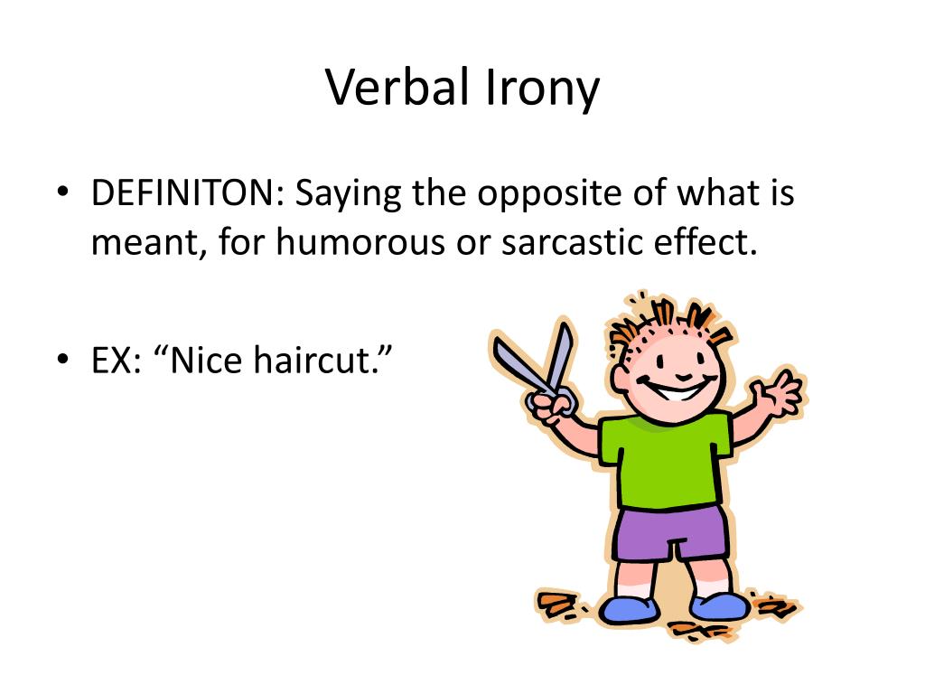 Definition of verbal irony