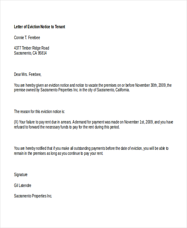 Understanding what an eviction letter is