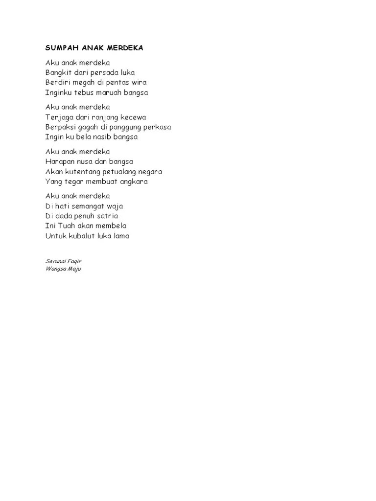 Puisi Sumpah Pemuda 4 Bait – Beinyu.com