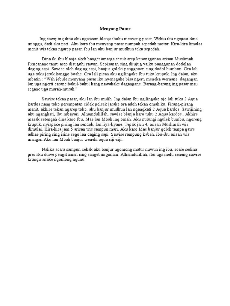 10 Contoh Cerkak Bahasa Jawa Singkat Berbagai Tema 