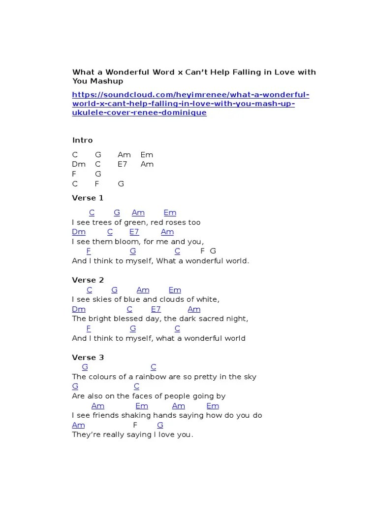 Auto playing instrument directly plays the instrument for you. Ukulele Chords Easy Can 039 T Help Falling In Love Best Ideas