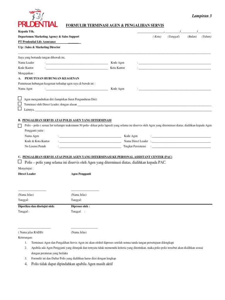Contoh Surat Pengunduran Diri Asuransi Pdf 