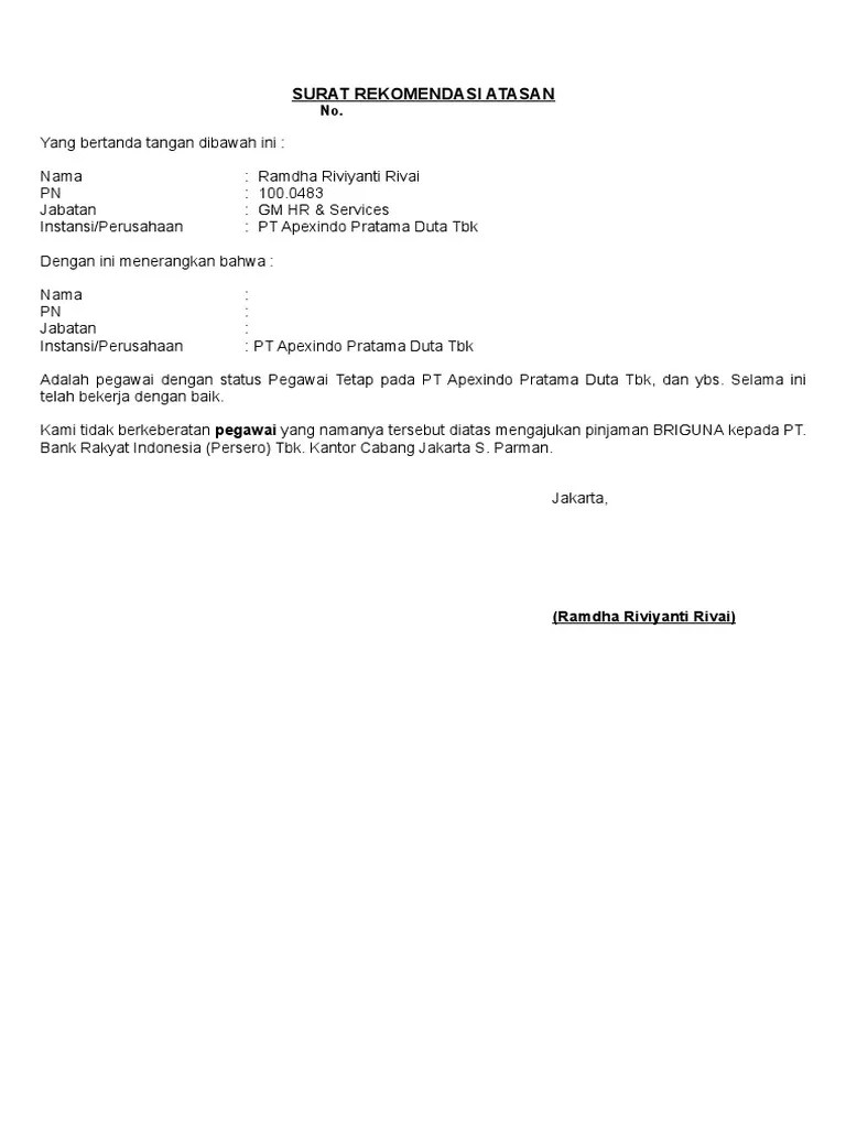 14 Contoh Surat Rekomendasi Jaman Medan 8 juni 2018 kepala sekolah michael i.