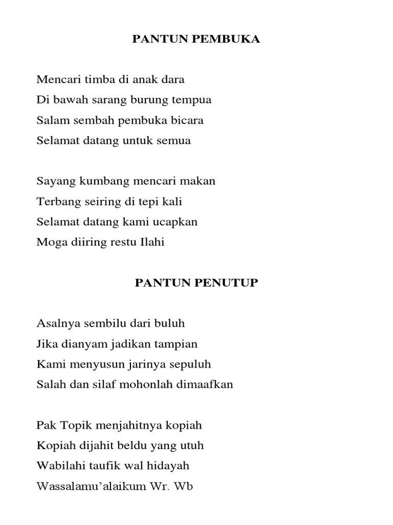 Pantun Pembuka Dan Penutup – kabarmedia.github.io