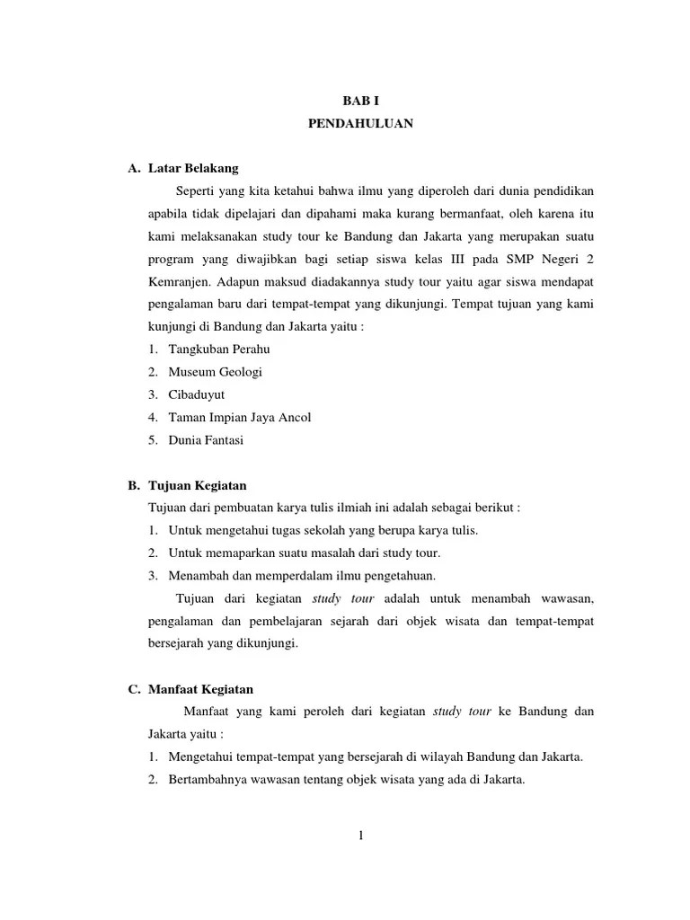 16+ Contoh Karya Tulis Ilmiah Wisata