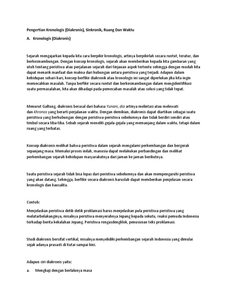 Maksud Kronologi Dalam Sejarah