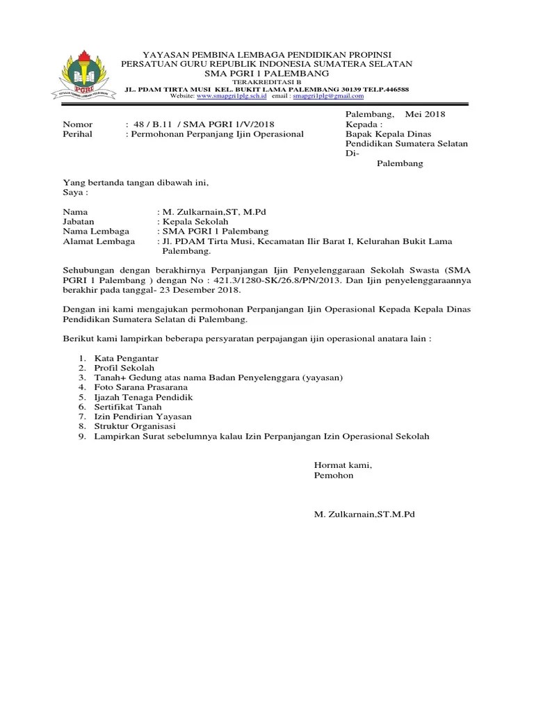 Surat Izin Memim Sim Mts 