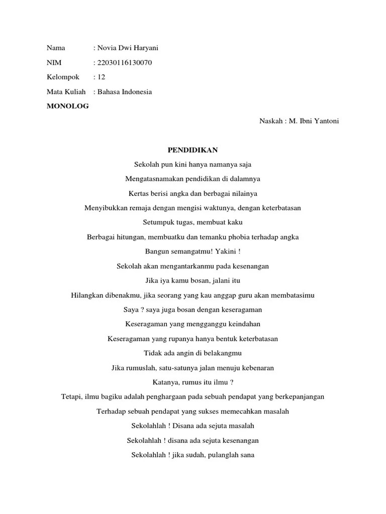 91+ Contoh Naskah Drama Monolog Tentang Covid 19 - Chika Ciku