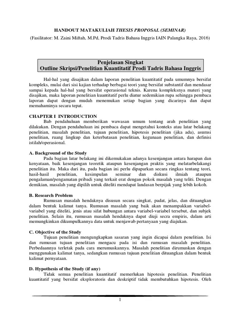 Cara Mudah Menyusun Skripsi Pendidikan Bahasa Inggris - Contoh Surat