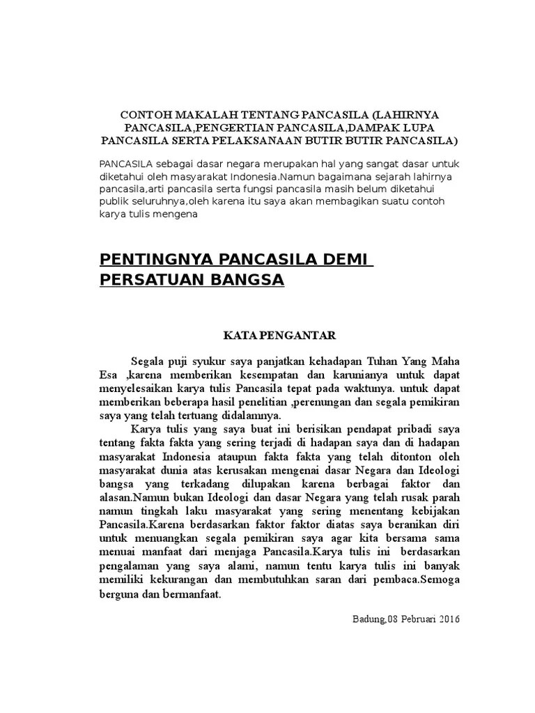 Contoh Makalah Sejarah Pancasila - Contoh Surat