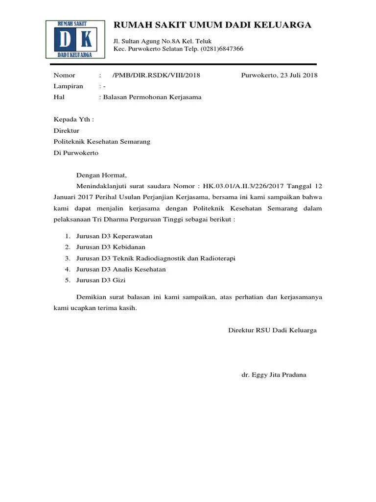 17+ Contoh Surat Balasan Permohonan Diklat