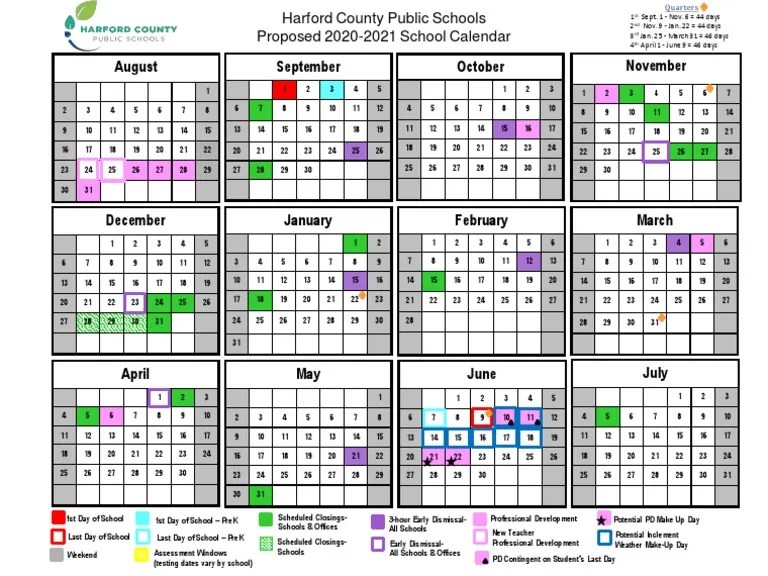 Nalc color coded calendar 2024