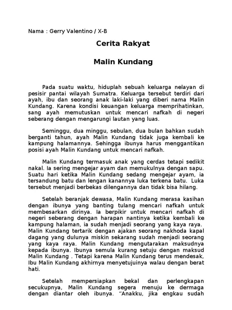 Cerita Malin Kundang Singkat Pendek / Cerita Dongeng Malin Kundang Singkat  - Cerita malin kundang singkat adalah ringkasan dari cerita rakyat malin  kundang yang pernah kami posting di blog ini sebelumnya.
