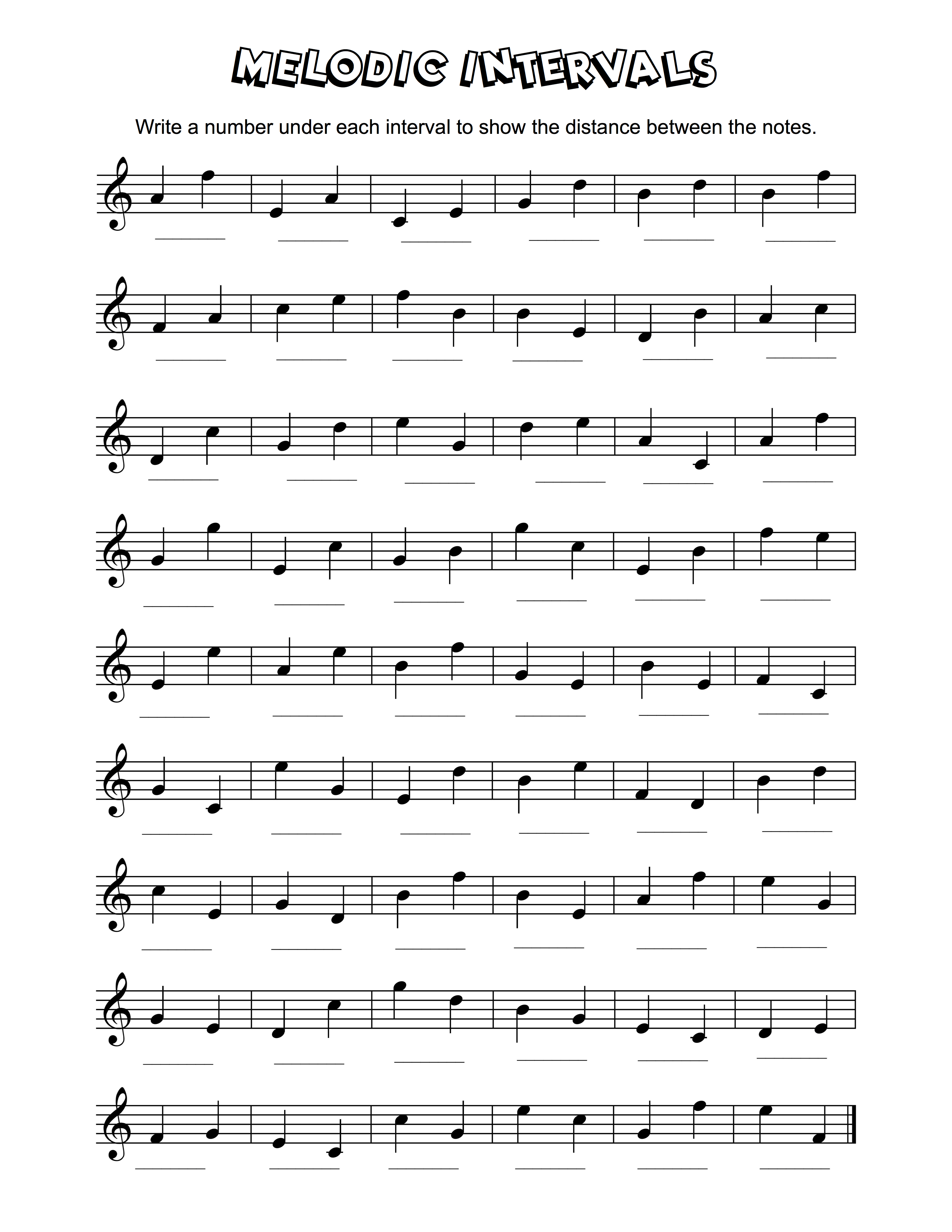 Intervals Worksheet By Lynne Davis Music Teachers Pay Teachers - Mobile Gradient Backgrounds for Desktop