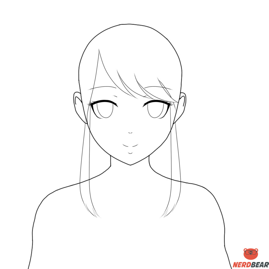 images Anime Head And Shoulders Base how to draw anime girl hair short