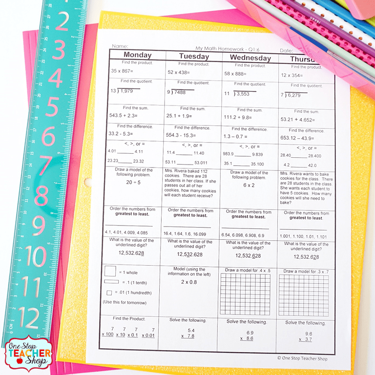 One stop teacher shop answer key 5th grade reading