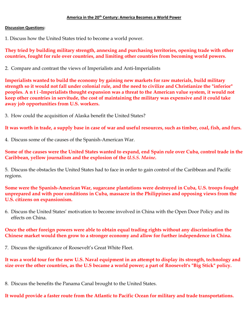 10++ the century america's time worksheet answers