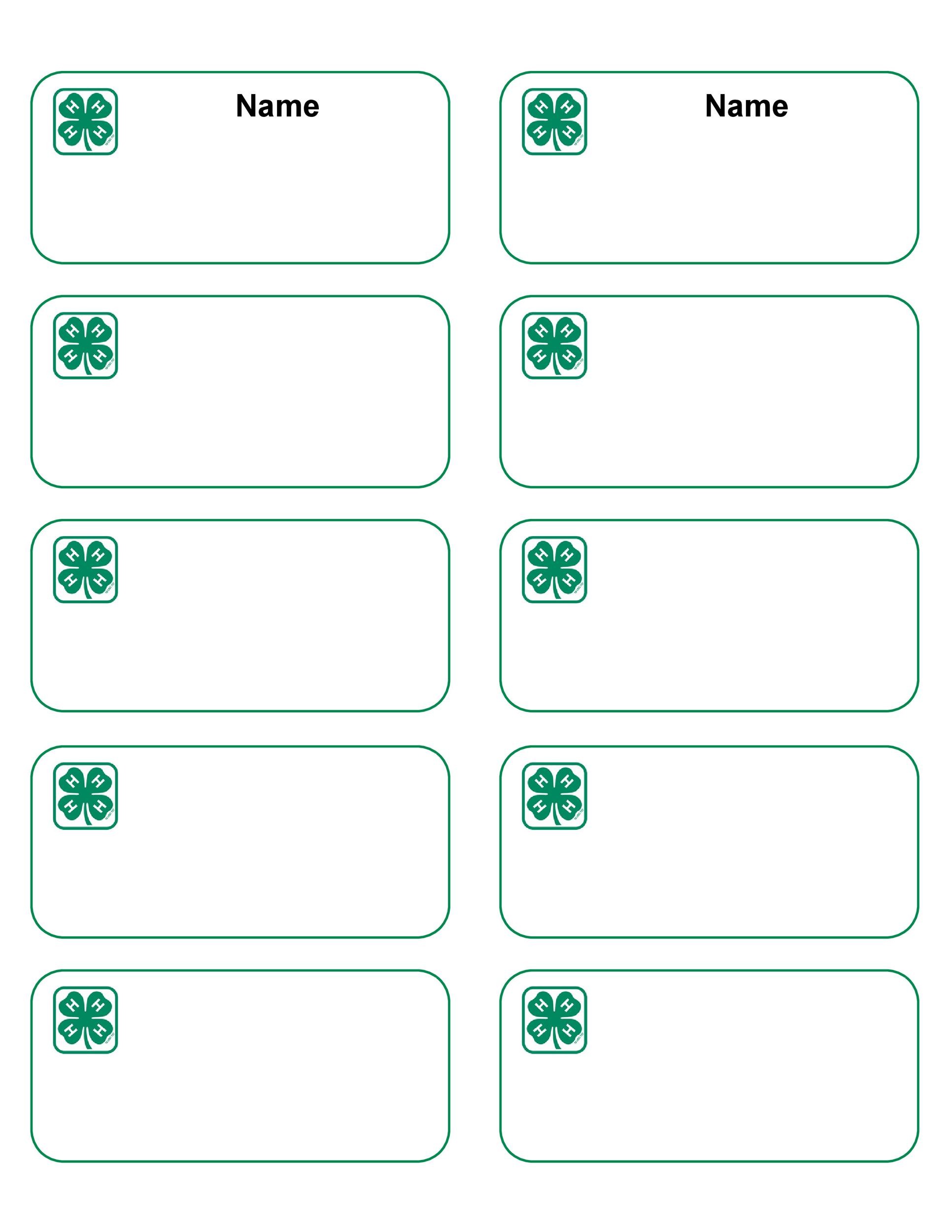 Printable Name Tag Template Black And White