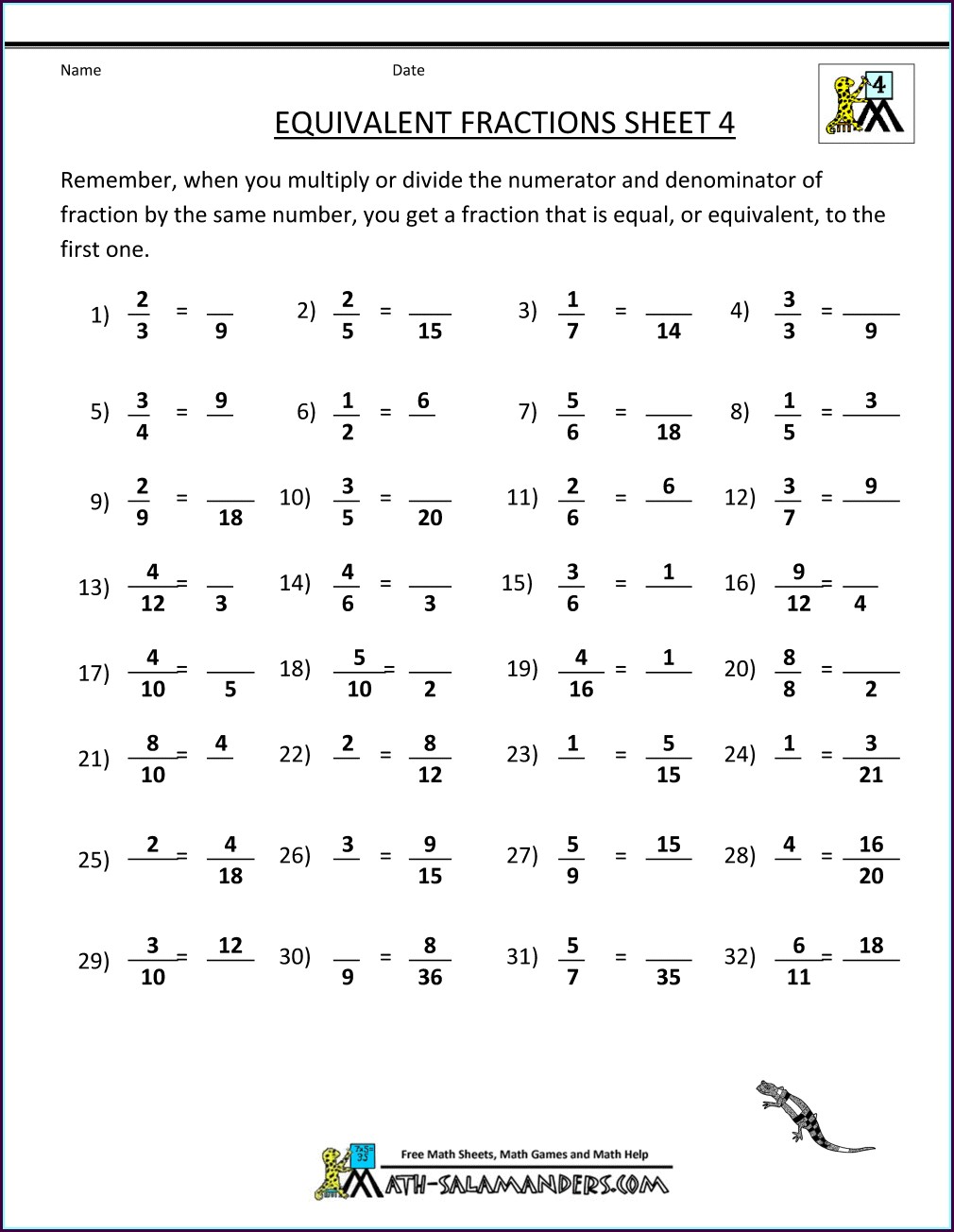 Math-aids.com fractions worksheets answers