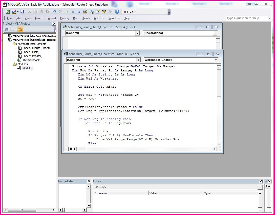 Set active worksheet vba