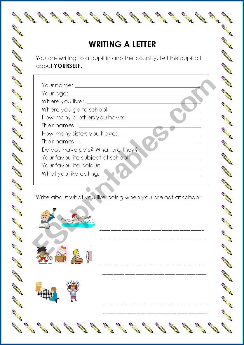 Informal letter writing worksheet pdf worksheet
