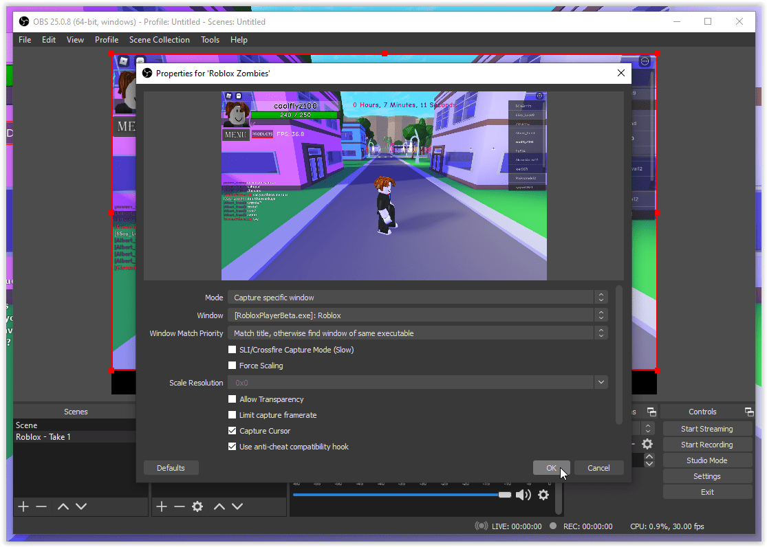 How To Record Roblox Games On A Windows PC OBS Screen Recording Windows 9 