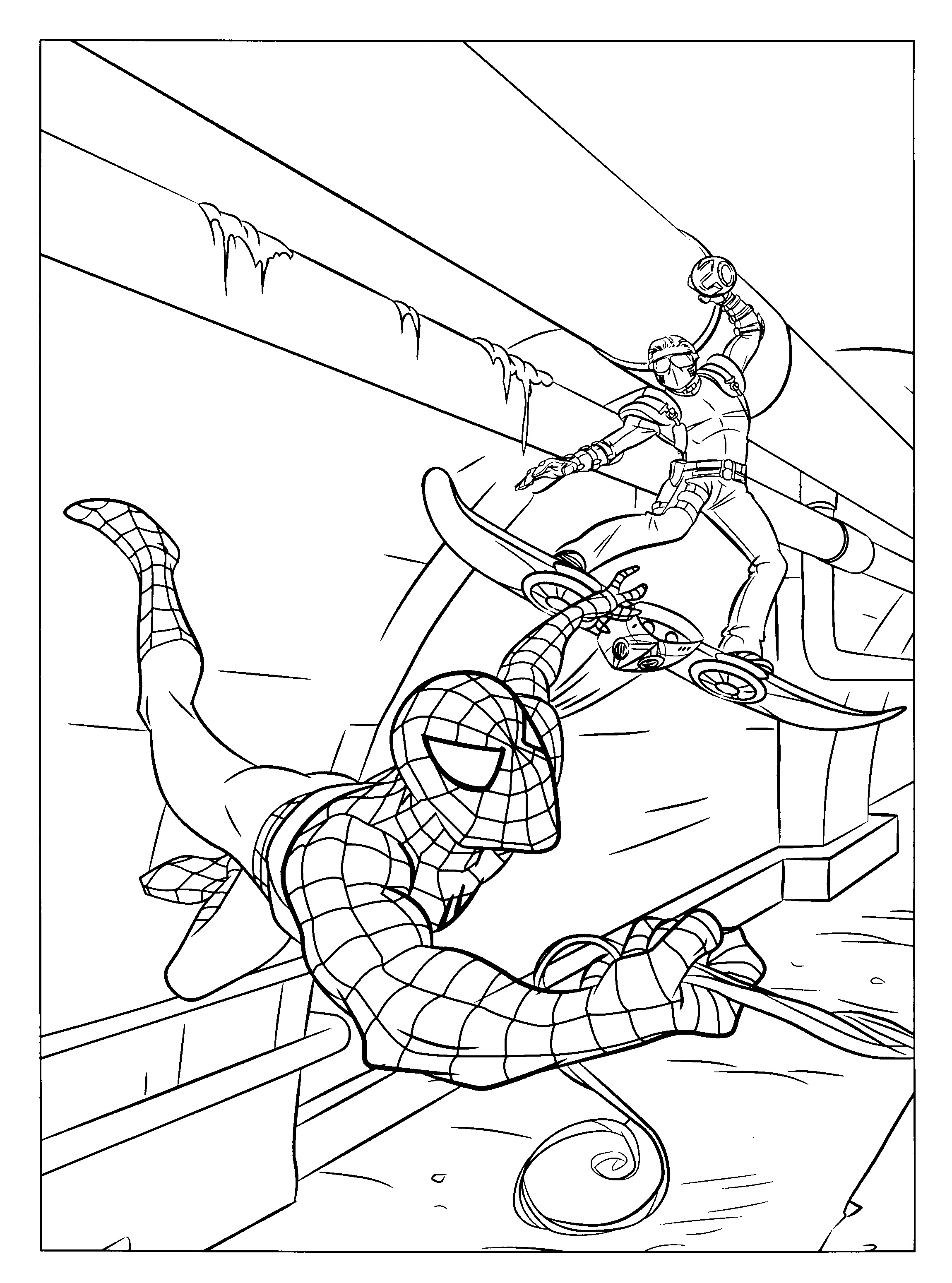 Spiderman free printable coloring pages