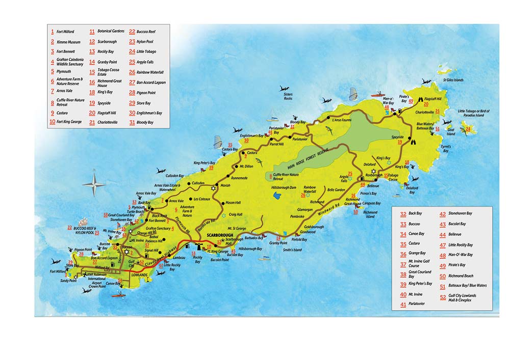 Tobago Maps Discover Trinidad Tobago Travel Guide Tobago Map 