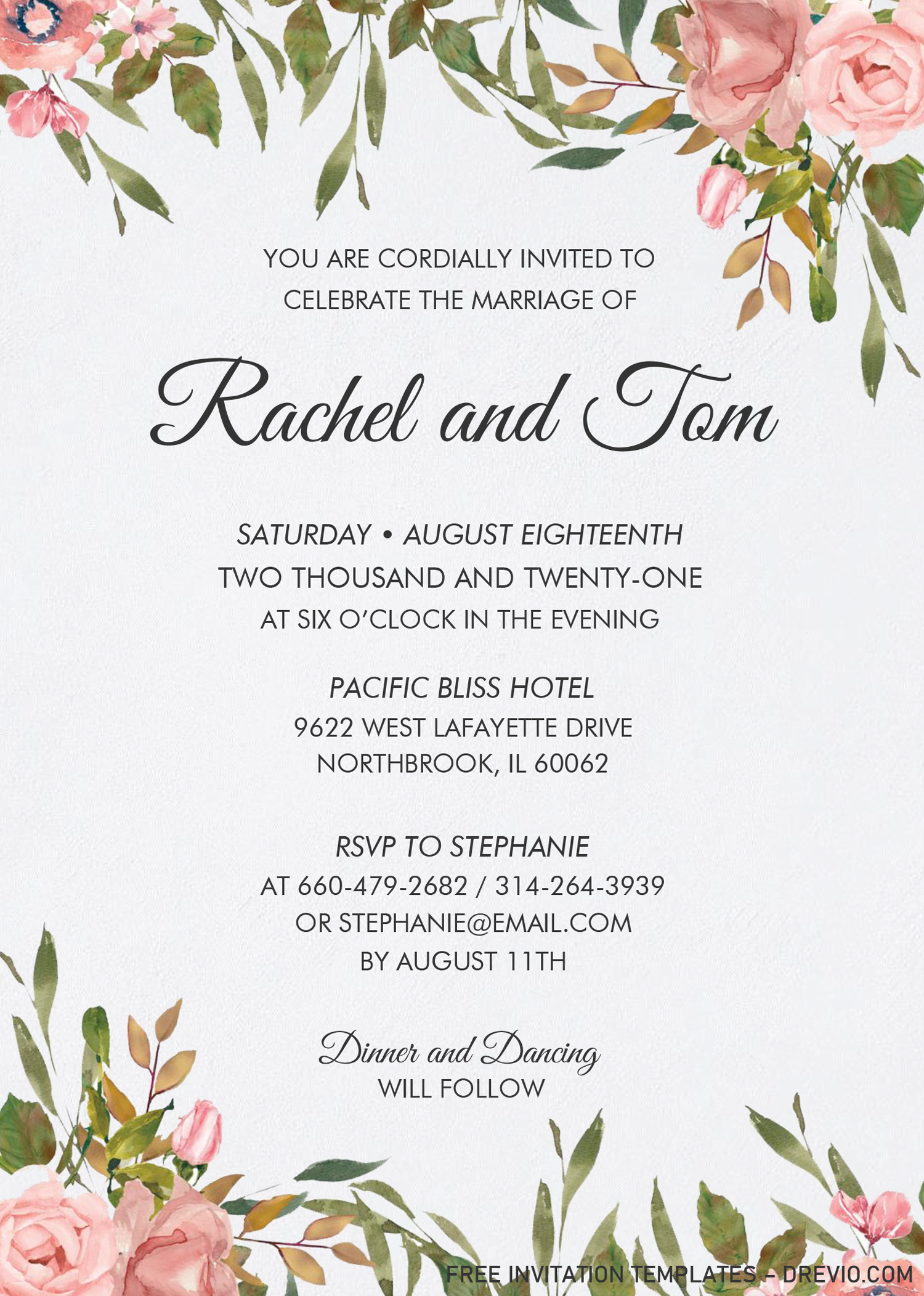 Free invitations templates
