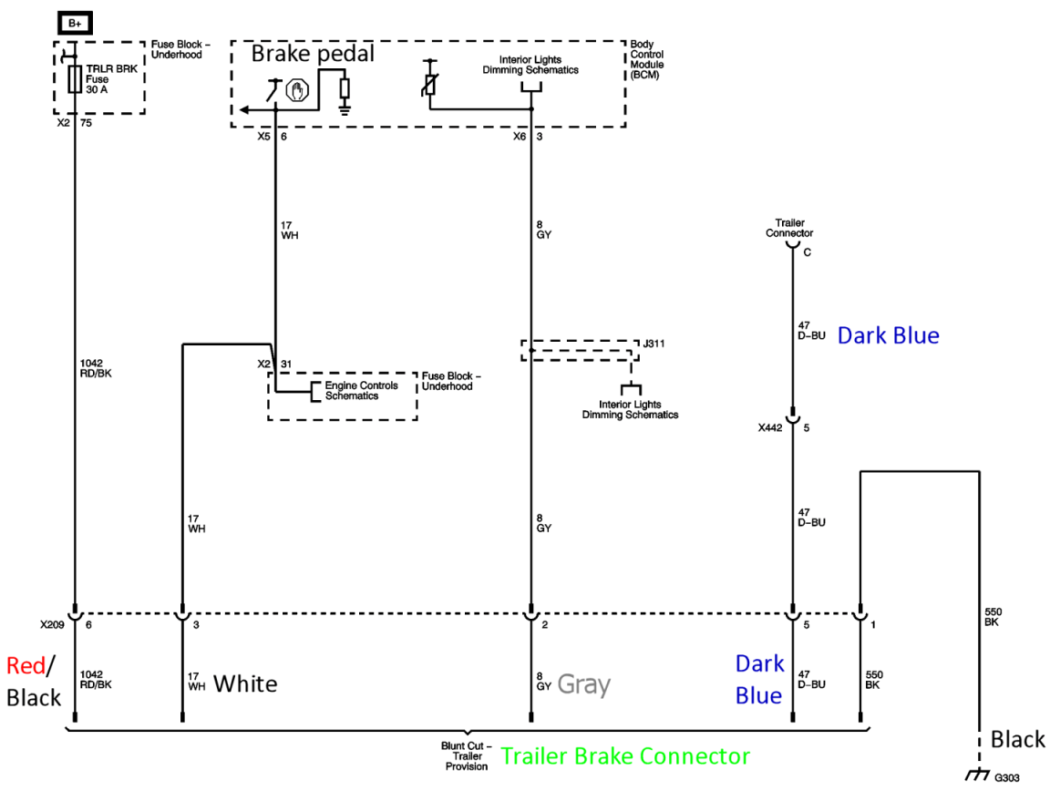 Brake controller wiring diagram