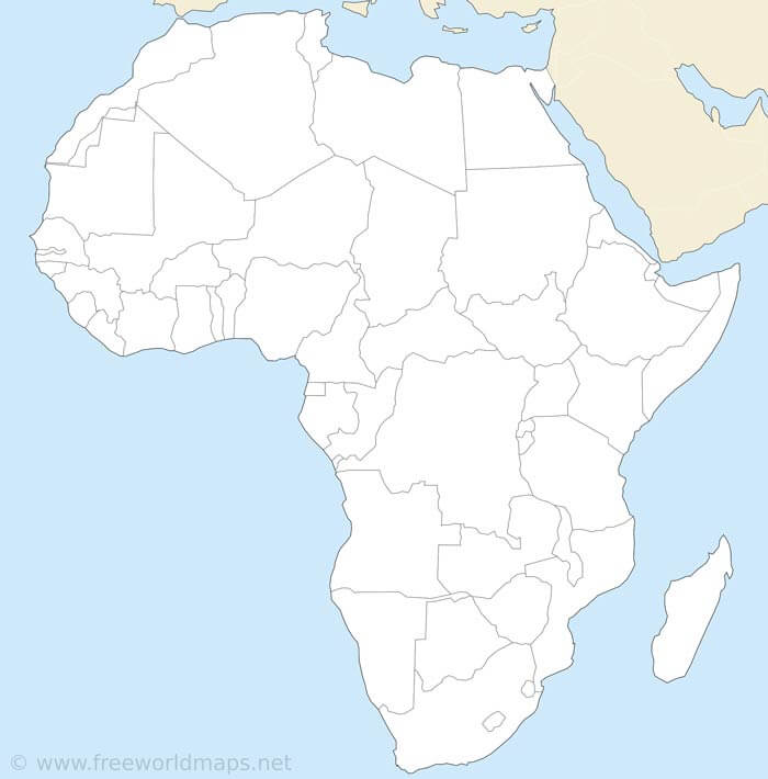 Map Of Africa Countries Blank Countries 