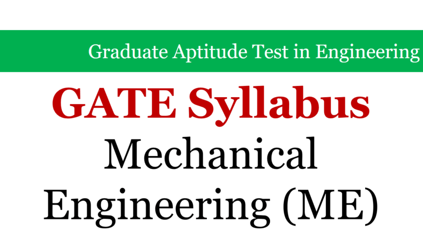 Pdf Gate 2020 Syllabus For Mechanical Engineering Me