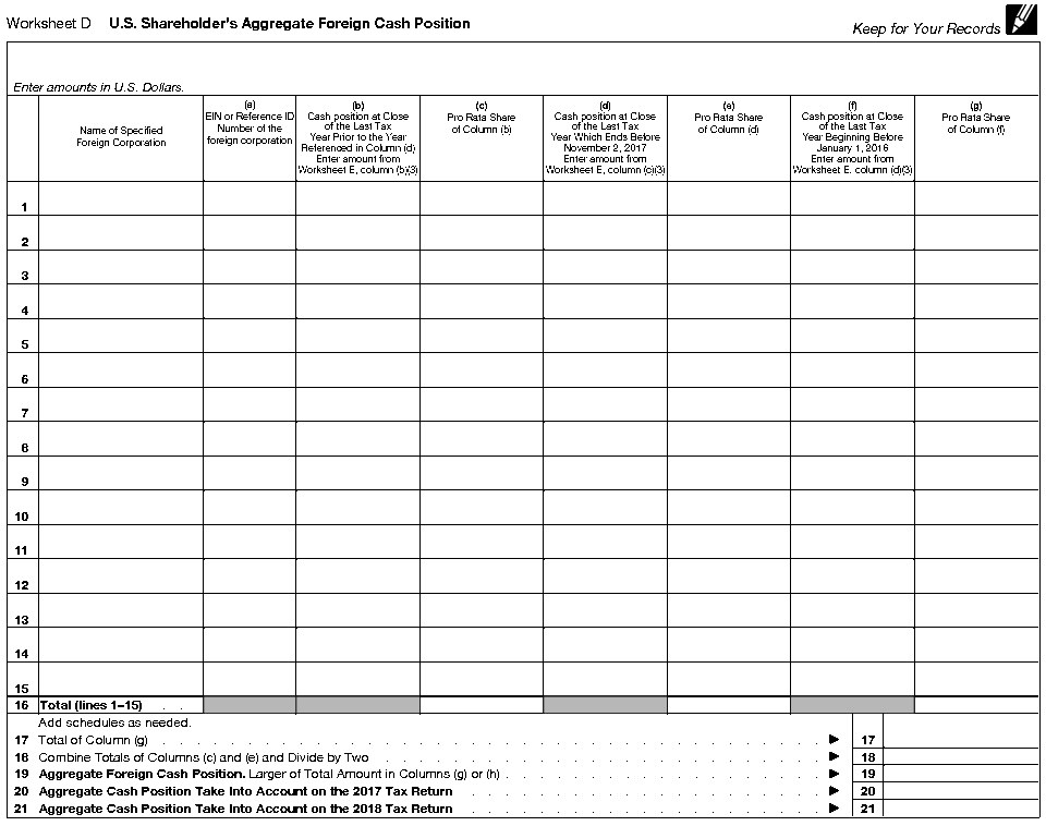 Nol calculation worksheet