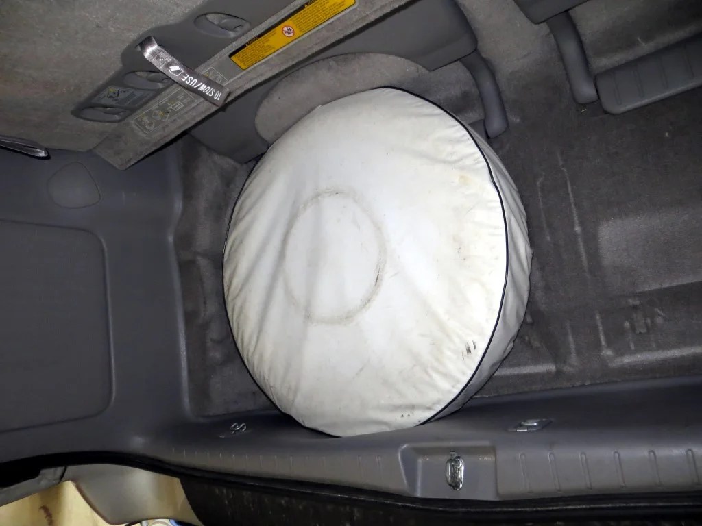 Toyota sienna spare tire location