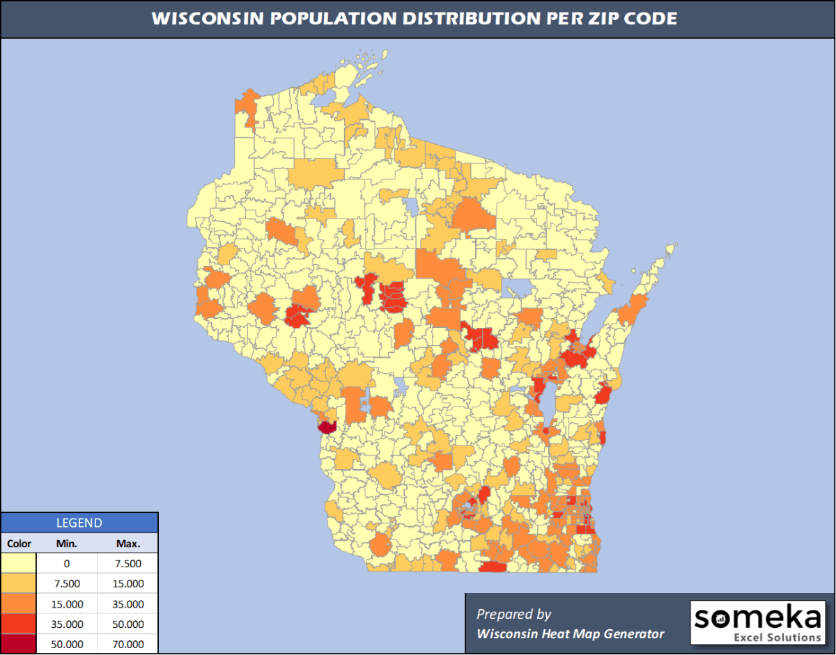 List Of Zip Codes In Wisconsin At Mason Duckworth Blog Population Map Code.