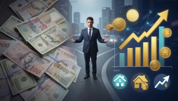 Inflation impact on purchasing power with rising prices and growing investment assets.