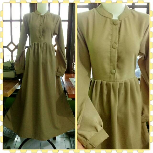 30 Model Baju Gamis Kerja Guru Fashion Modern Dan Terbaru