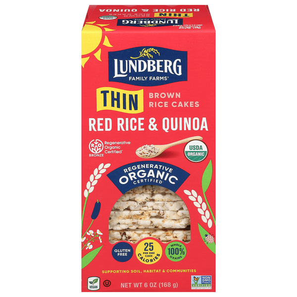 Save on lundberg thin stackers puffed grain cakes red rice & quinoa