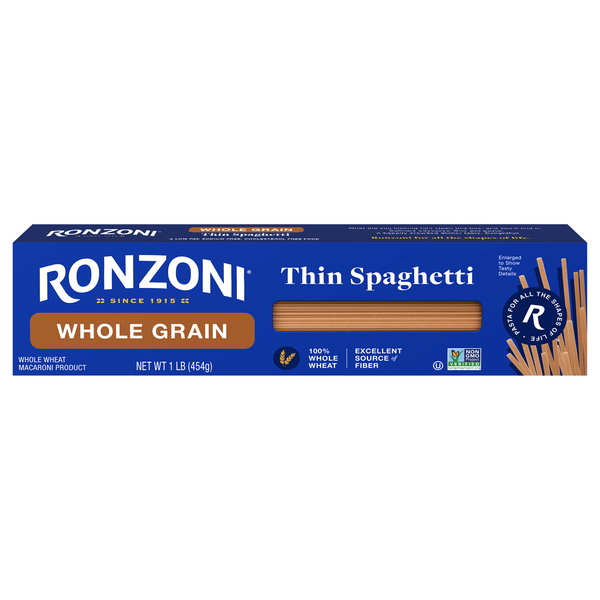 Save on ronzoni whole grain whole wheat thin spaghetti pasta order