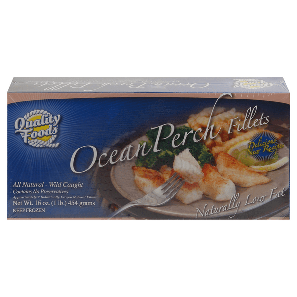 Save on quality foods wild caught ocean perch fillets frozen order online delivery