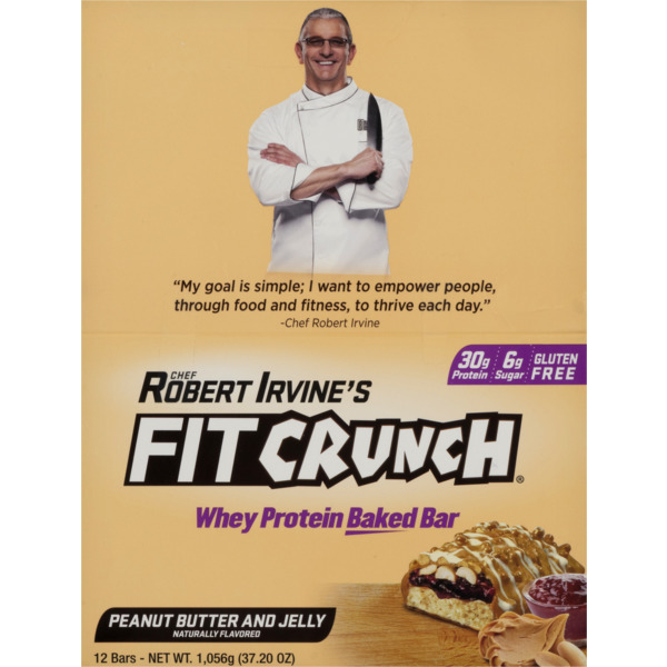 Save On Robert Irvine S Fit Crunch Whey Protein Bar Peanut Butter And Jelly 12 Ct Order Online Delivery Giant