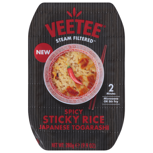 Save on veetee steam filtered japanese togarashi spicy sticky rice
